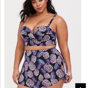 Torrid Size 3 pineapple swim set